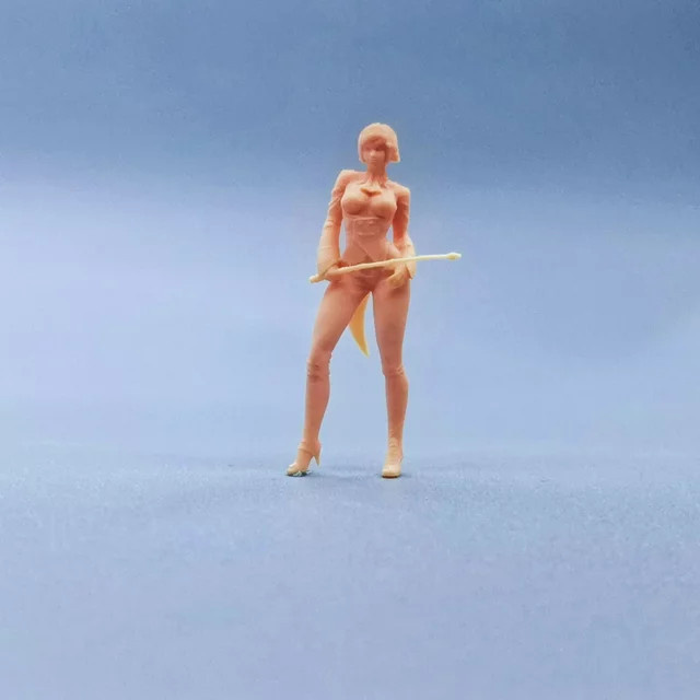 EHCMODEL King of Fighters Elizabeth Figuren Modell, Maßstab 1:64, Harz, Natur / Holzfarben - Bild 1