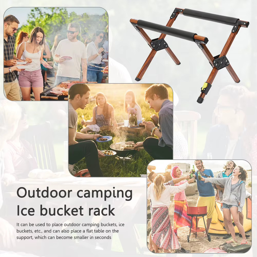 APWIKOGER Tragbarer Camping Kühler Ständer aus Aluminiumlegierung für Eisboxen und Grill beim Wandern und Picknick - Bild 3