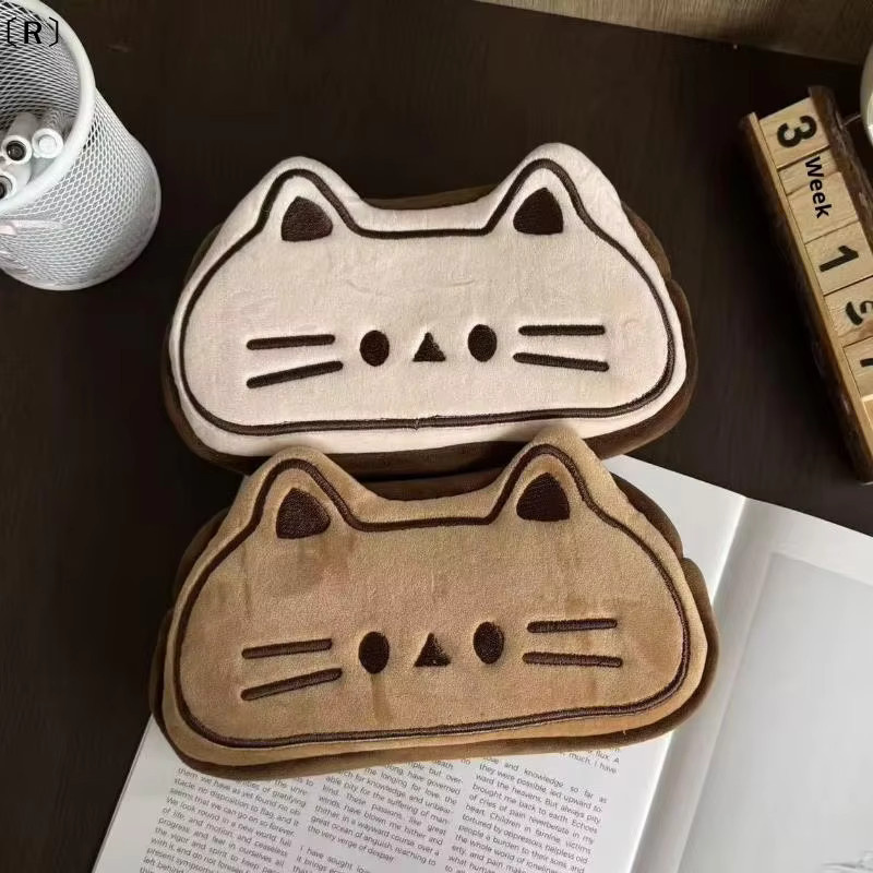Kawaii Cartoon Plüsch-Federmäppchen in Brot-Katzen-Design als multifunktionale Schreibwaren-Tasche mit großem Fassungsvermögen - Bild 2