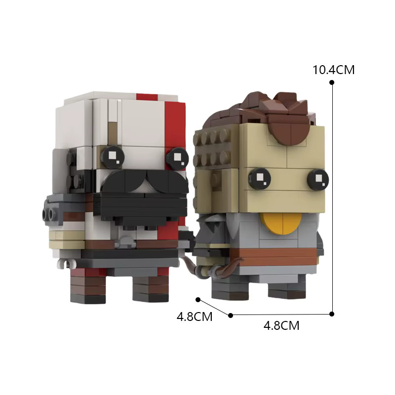 Garno MOC God of War Kratos und Atreus Actionfiguren Bausteine Set - Bild 2