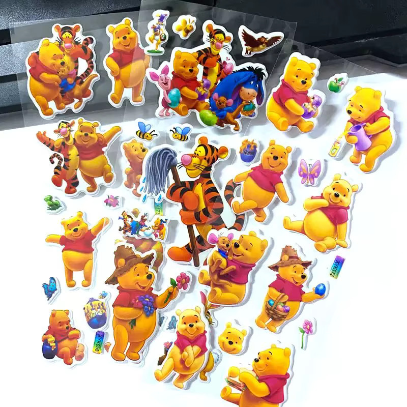 Potdemiel Winnie The Pooh 3D Cartoon Aufkleber, 6-teiliges Set - Bild 2