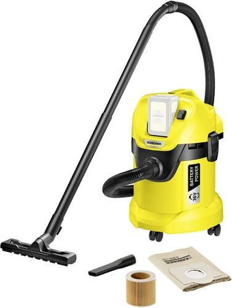 Kärcher WD 3 Battery Nass-/Trockensauger mit 17 l Behältervolumen