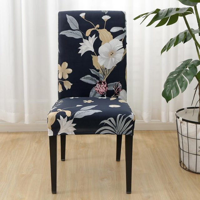 Elastischer Stuhlbezug mit Boho-Muster in Multicolour für Esszimmer und Büro - Bild 1
