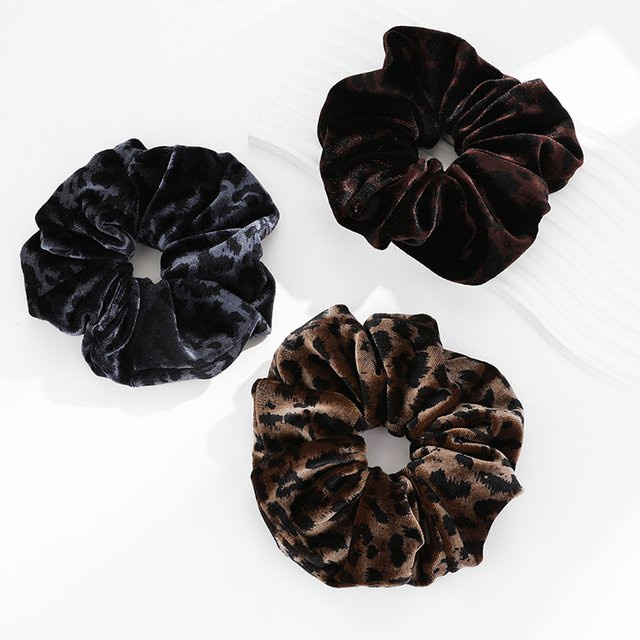 Loe Scrunchie, Leopardenmuster, Samt, Damen - Bild 1