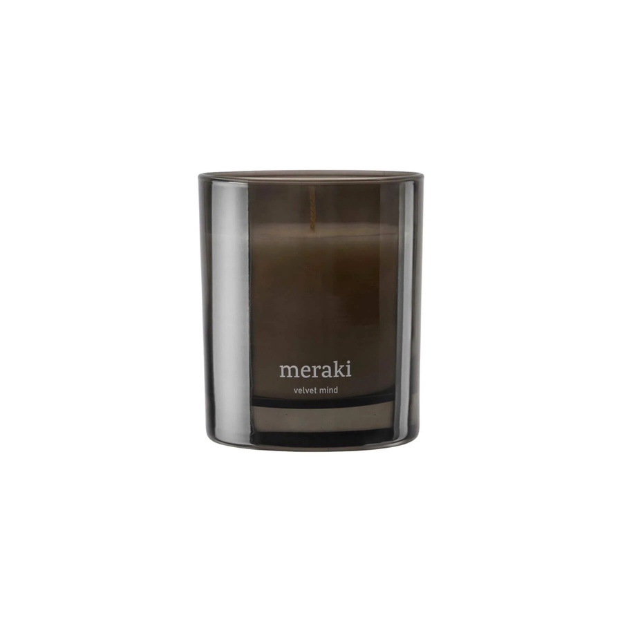 Meraki Duftkerze Velvet Mind in Schwarz mit blumigem und aromatischem Duft, 200 g - Bild 1