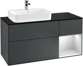V&B Waschtischunterschrank Finion in Mattblau lackiert, Breite: 120 cm, Tiefe: 50,1 cm, Höhe: 50,1 cm - Bild 1