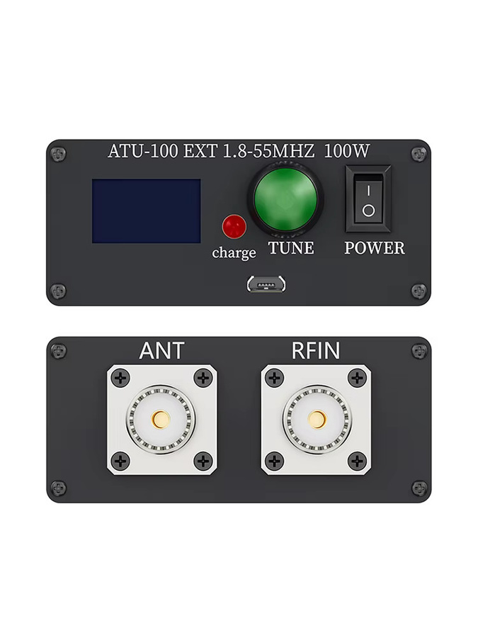diymore ATU-100Pro Automatischer Universeller Antennentuner 120W 1,8-55MHz mit 0,96-Zoll OLED-Display und Metallgehäuse in Schwarz - Bild 5
