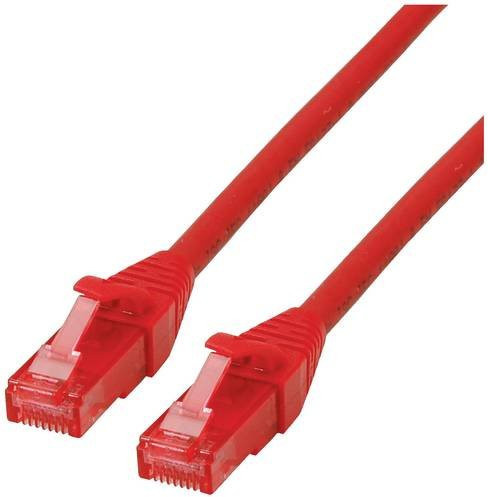 Roline RJ45 Patchkabel CAT 6 U/UTP Ethernet LAN Kabel Rot, Länge: 2,00 m - Bild 1