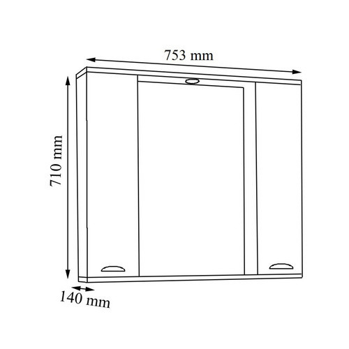 VCM Spiegelschrank Casalo XL im Landhausstil mit LED-Beleuchtung, Weiss, B/T/H: 75 x 14 x 71 cm - Bild 2