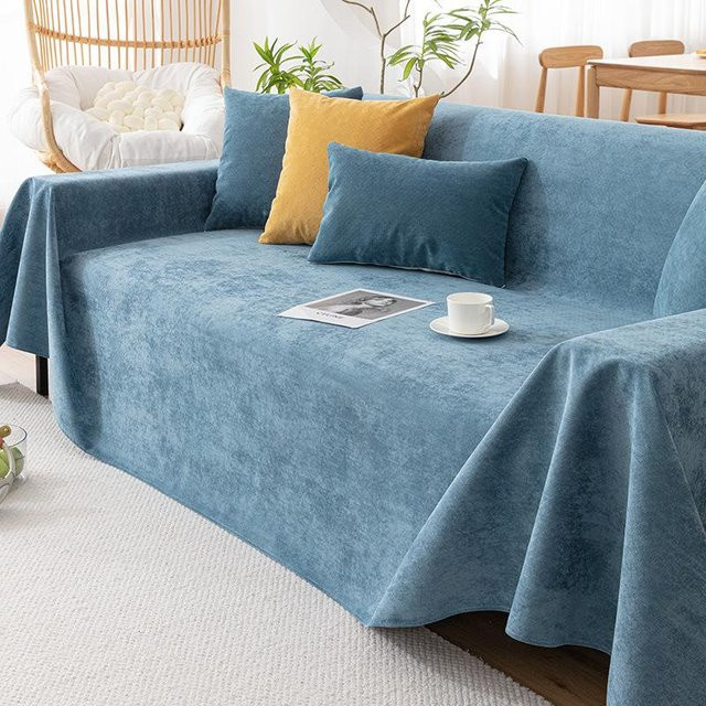 BC Pet Supplies Sofabezug im nordischen Stil, wasserabweisend und rutschfest, blau, B/B: 180 x 180 cm - Bild 1