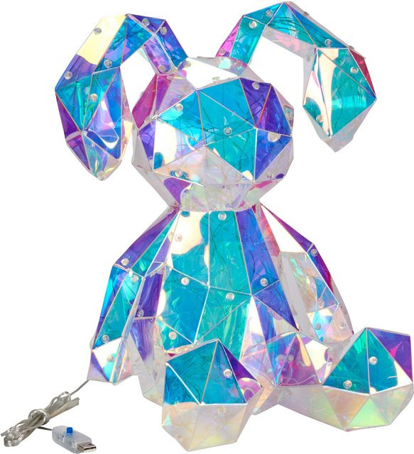 LED-Leucht-Hase Prisma von viva domo in Multicolor und Transparent für Ostern - Bild 1