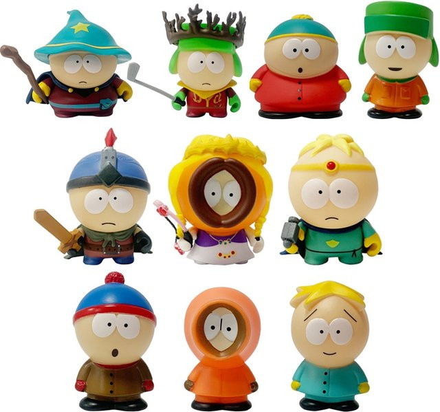 5er-Set South Park Anime Figuren Bandai Multicolor Kenny McCormick Stan Marsh und weitere Charaktere aus Der Stick der Wahrheit - Bild 1