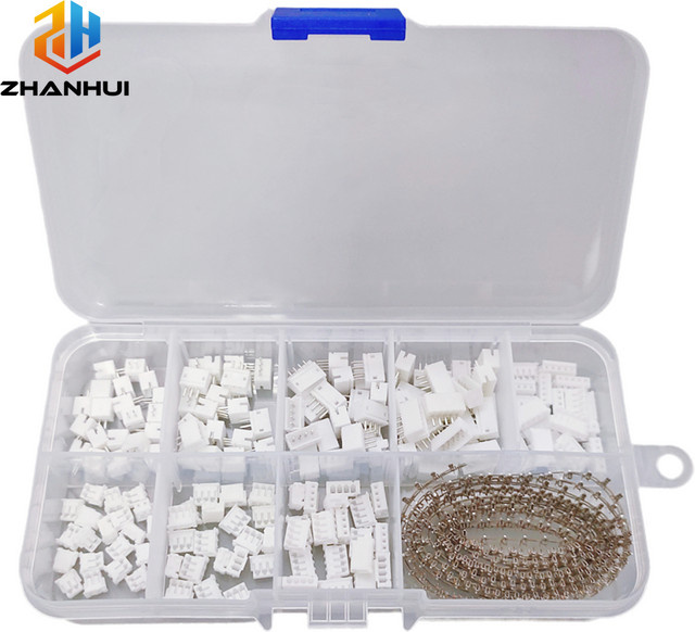 JST ZH1.5 440-teiliges Steckverbinder-Set in Weiß mit 2P/3P/4P/5Pin Stecker-Buchse-Gehäuse und Anschluss-Set für Kabel-zu-Platine-Verdrahtung (1,5mm Pitch) - Bild 1