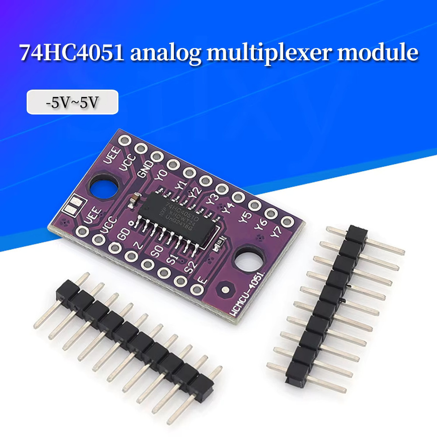 Stlxy CD4051 8-Kanal digital gesteuerter elektronischer Schalter Multiplexer 74HC4051 in Lila für Arduino - Bild 2