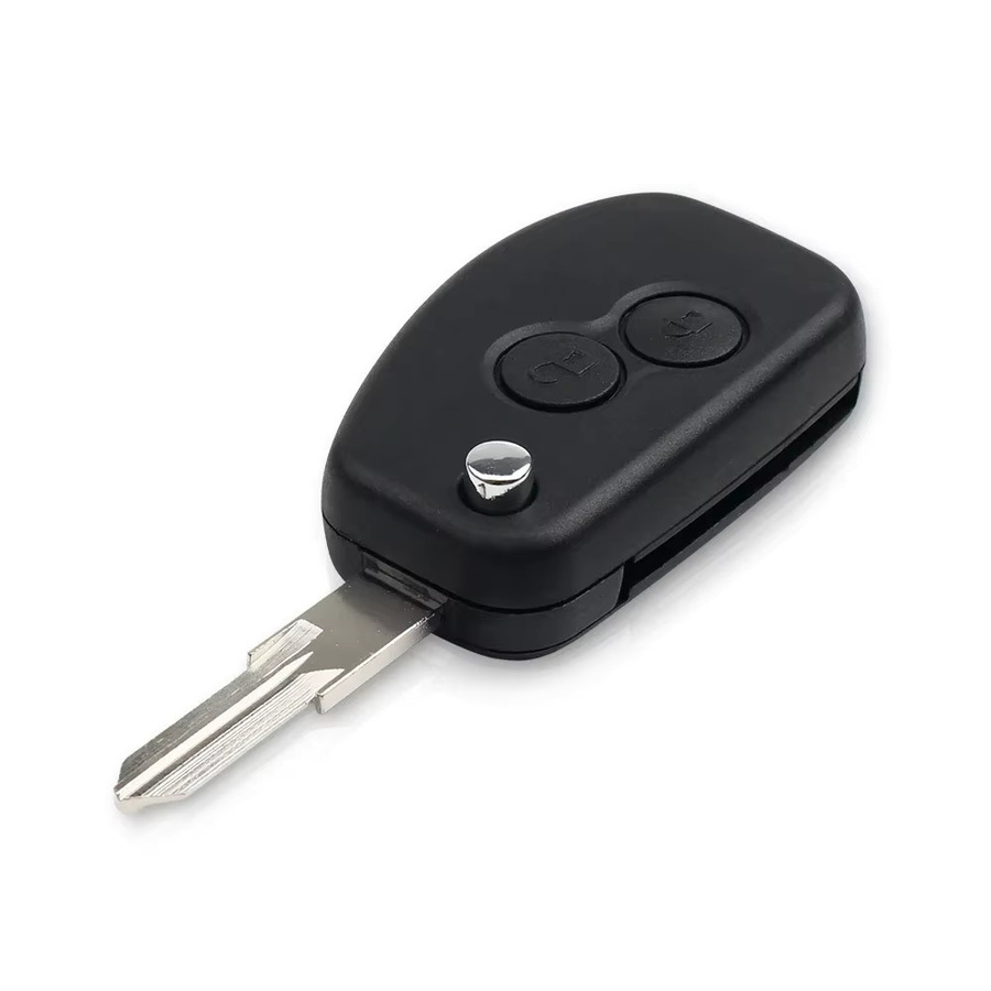 Keyyou vac102 ne72 modifizierte Schlüsselhülle für Renault Dacia Nissan, 2 Tasten Flip Remote Fob Gehäuse, Schwarz - Bild 2