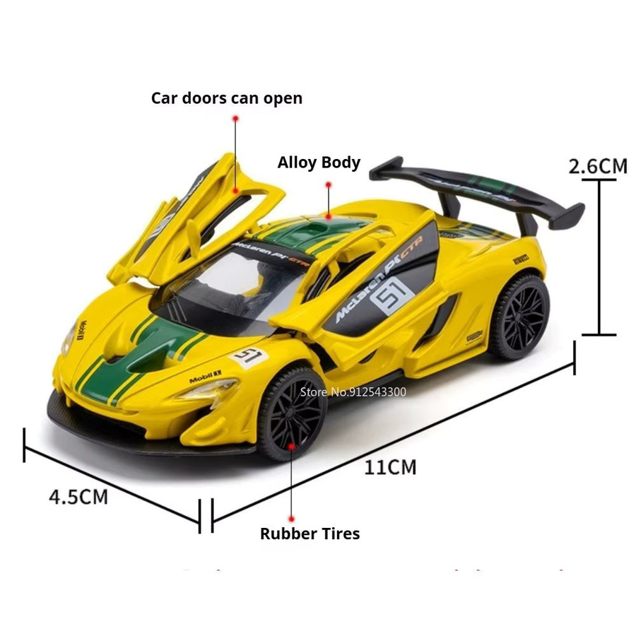 RMZ city P1 GTR Automodell, 1:43, Metall, Gummireifen, Türen zum Öffnen - Bild 2