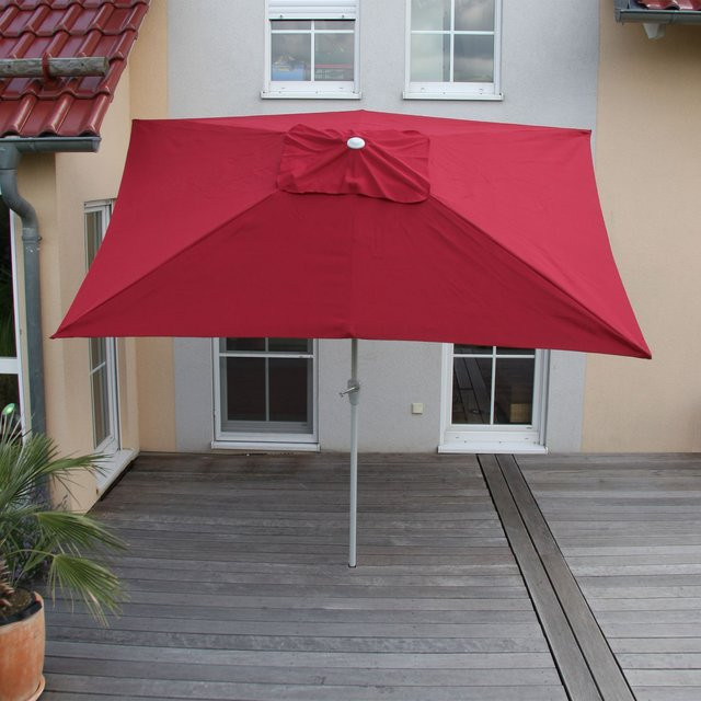MCW Sonnenschirm Castellammare rechteckig, bordeaux, B x T: 3 x 2 m, neigbar - Bild 1