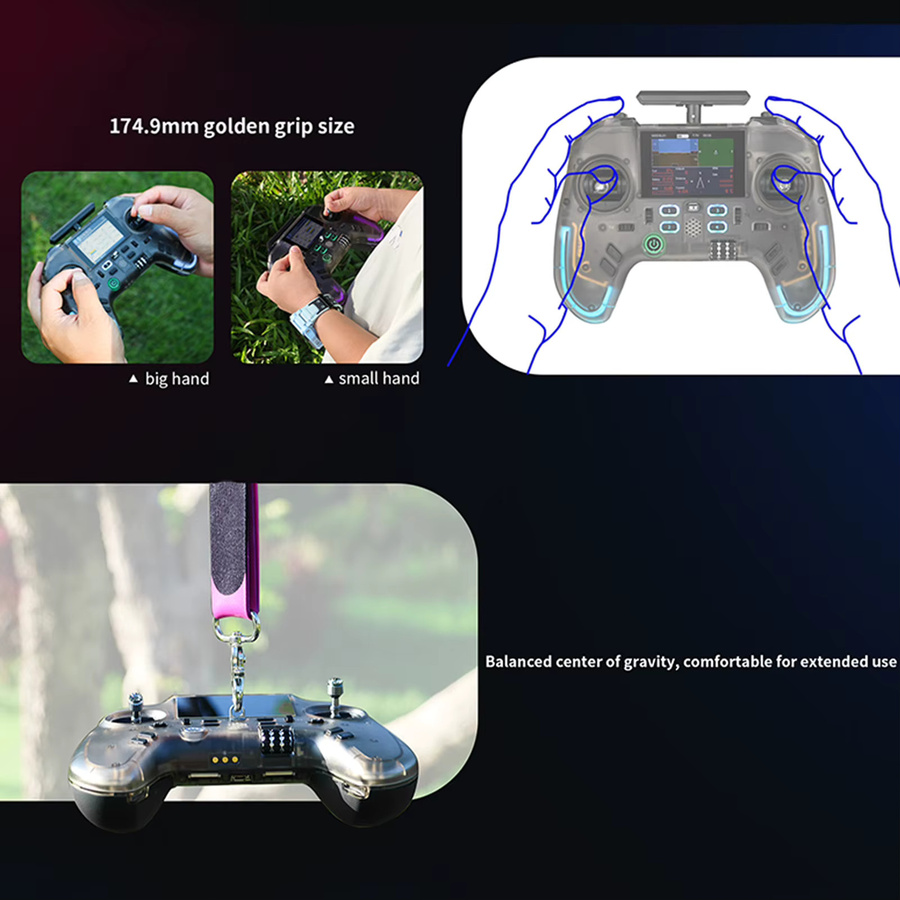 WLtoys RC-Sender, 2,4-GHz-Open-Source-Controller, schwarz - Bild 2