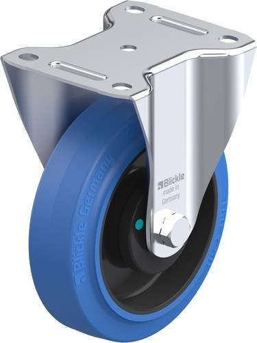 Blickle Bockrolle B-POEV 160KAD-SB in Schwarz und Blau, Rad-Durchmesser: 160 mm, Tragfähigkeit: 400 kg - Bild 1