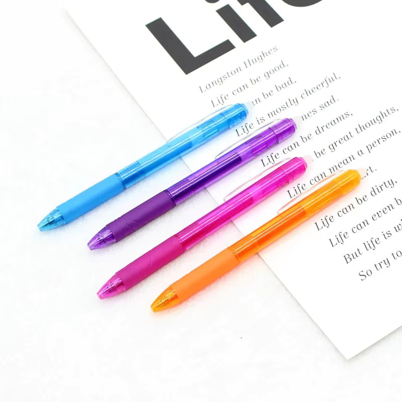 8-farbiges einziehbares Kugelschreiber-Set mit löschbarer Funktion und waschbarem Griff in Multicolour - Bild 2