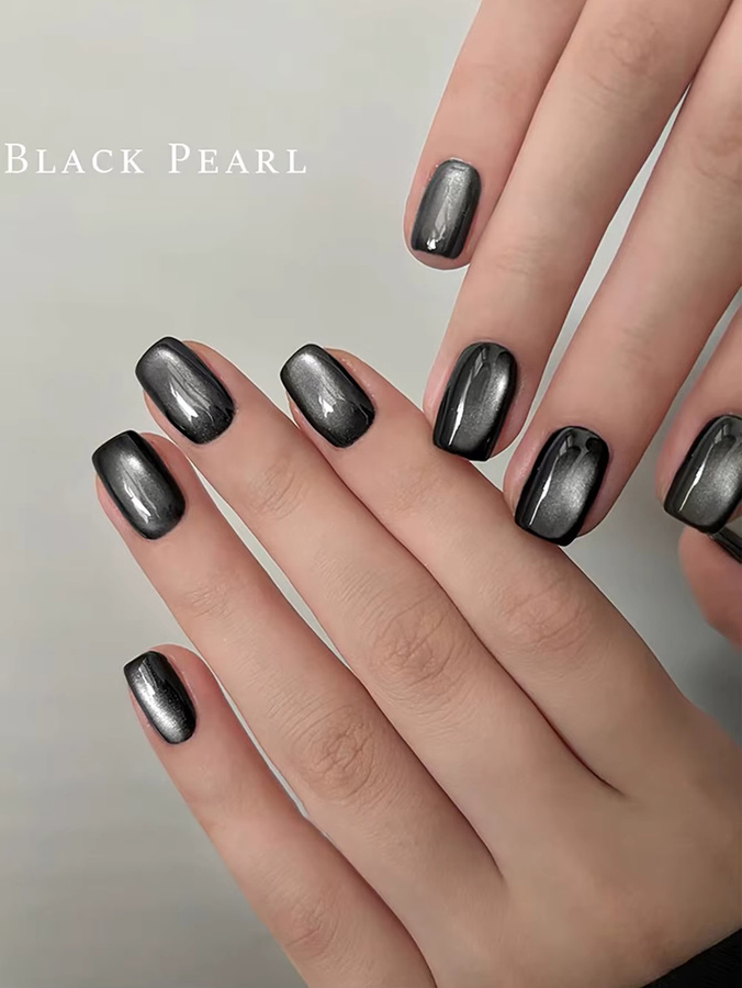 MISS SHAKA Black Crystal Cat Magnetisches Gel, Glitzer-Nagellack, Black - Bild 4