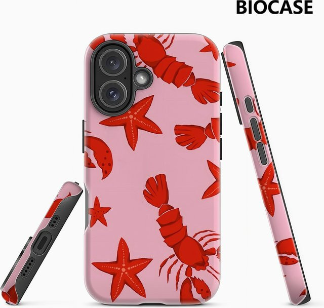 Potdemiel Handyhülle mit Hummer- und Seestern-Design, doppelschichtige Rückabdeckung für iPhone 17, 16, 15, 14 und 13 Pro Max Plus - Bild 1