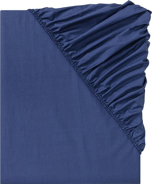 LIVARNO HOME Spannbettlaken aus Perkal in Blau, B/T: 140-160 x 200 cm - Bild 1