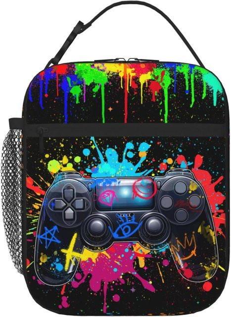 Isolierte Videospiel-Brotdose von Fancy Style Studio in Blau mit Gamepad-Design für Gamer - Bild 1