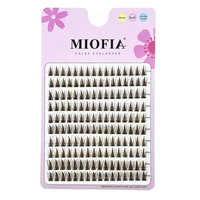 MIOFIA Wimpern Cluster, Braun, 3D Russischer Volumenlook, Natürlich - Bild 4