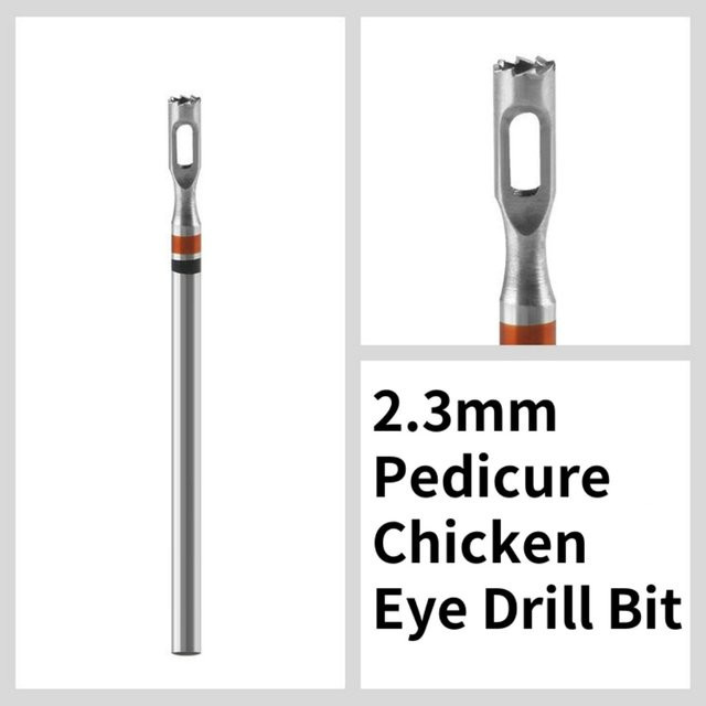 Ysen Pediküre Bohrer, Edelstahl, 2,3mm, Unisex - Bild 1