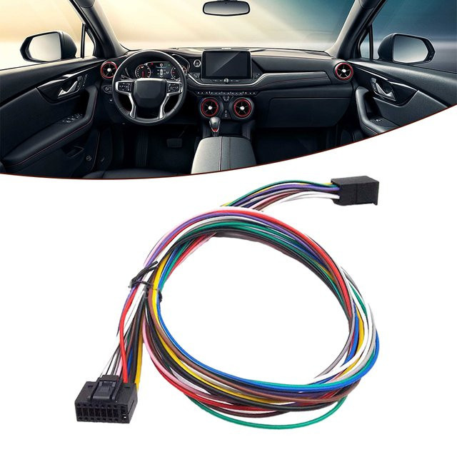 HP 16Pin ISO Kabelbaum für Android Auto Stereo Radio mit 60 cm Verlängerung, multicolour - Bild 1