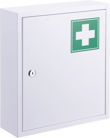 Abschließbarer Medizinschrank aus Eisen von Relaxdays in Grün, Wandmontage, B/H/T: 36 x 31,5 x 10 cm