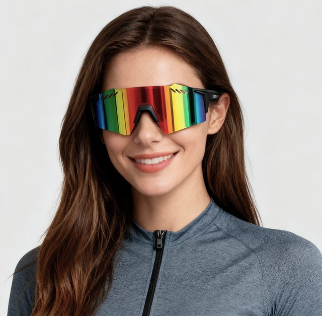 SCVCN Sportsonnenbrille, Unisex, Vollrand, Photochrome, Kunststoff - Bild 1