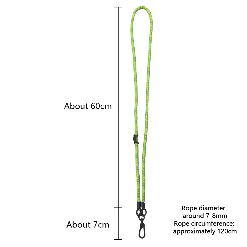 KOQZM Universelles Nylon-Einzelseil als buntes Umhängeband für Handyhüllen und Sportklettern, Länge: 120 cm - Bild 2