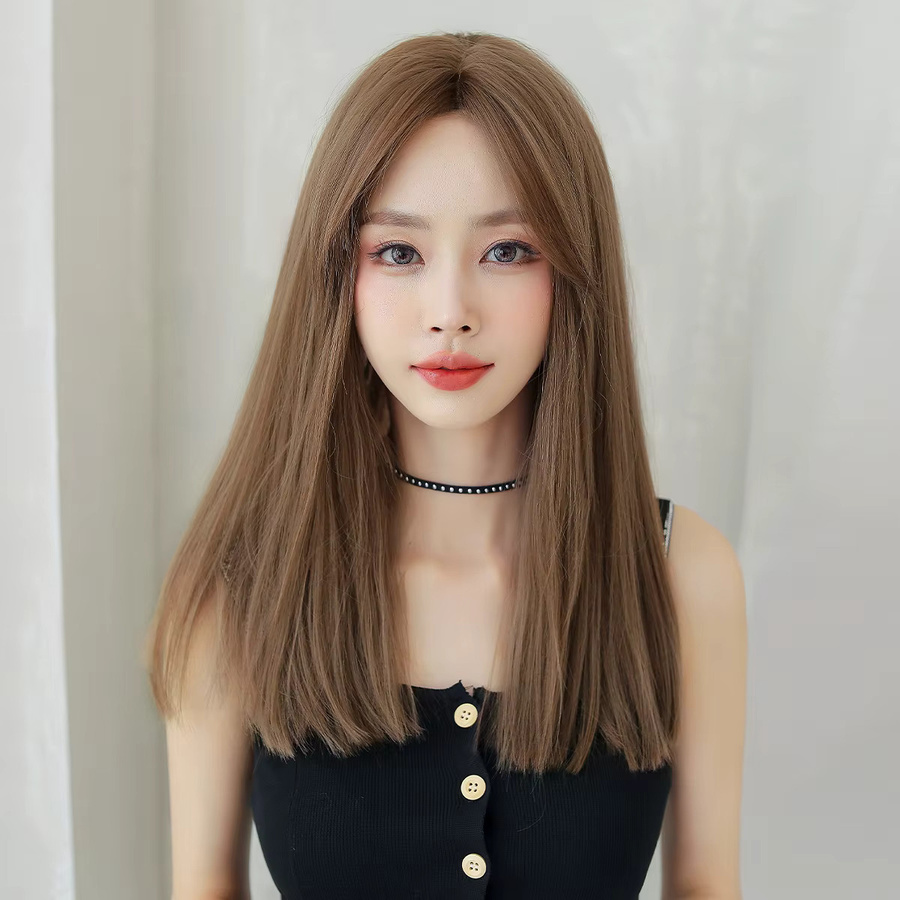 7JHH WIGS Perücke für Damen, honigbraun, schulterlang, synthetisch - Bild 2