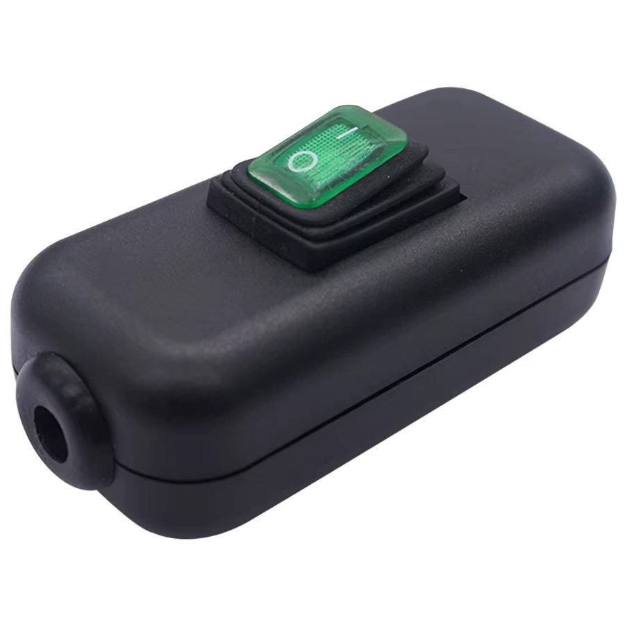 Passvvell Inline-Kabelschalter mit LED-Anzeige, wasserdicht IP65, rot, max. 250 V, 6 A - Bild 2