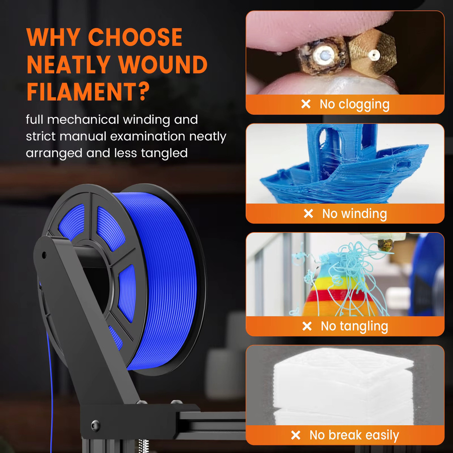 TECBEARS PETG 3D-Drucker-Filament Mehrfarbig, Durchmesser: 1,75 mm, Gewicht: 10 kg - Bild 4