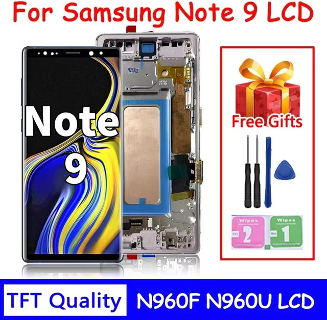 Samsung Note 9 LCD Display mit Touchscreen Digitizer Einheit und Rahmen in Schwarz für N960F N960U N9600 - Bild 1