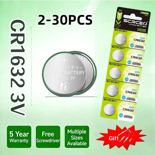 Yuform CR1632 Lithium-Batterie 3V Knopfzellen in Silber - Bild 1