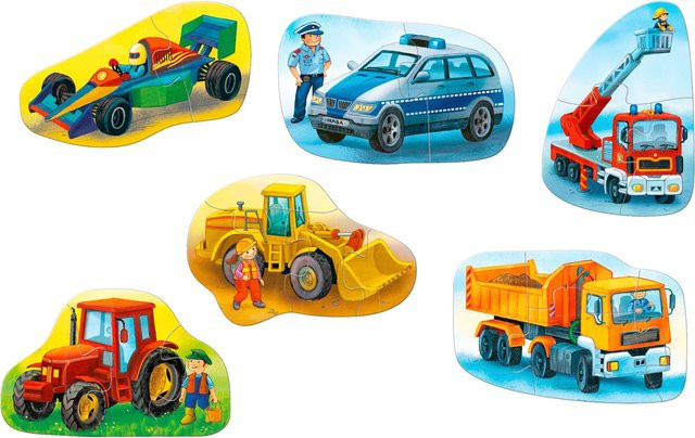 Haba Fahrzeuge Puzzles 6-teiliges Set ab 2 Jahren - Bild 1