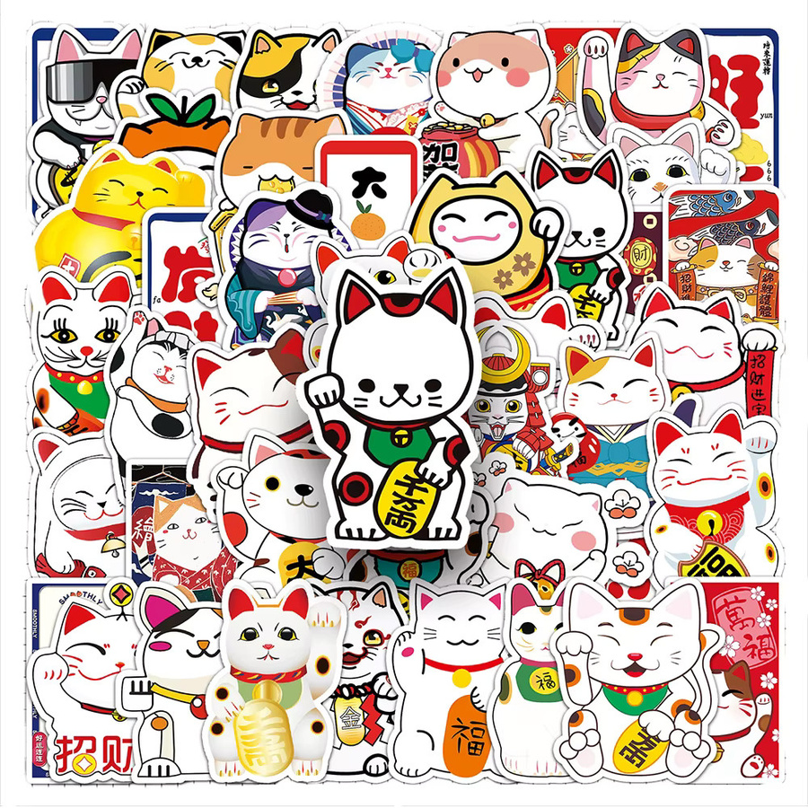Rspctou Maneki Neko Glückskatzen Aufkleber, Sticker, multicolour - Bild 2