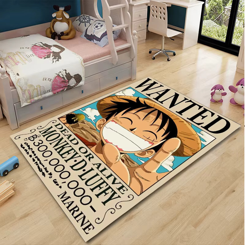 One Piece Anime Teppich mit Roronoa Zoro und Nami Motiv, Mehrfarbiger Rechteckiger Teppich für Schlafzimmer und Wohnzimmer von Potdemiel - Bild 1
