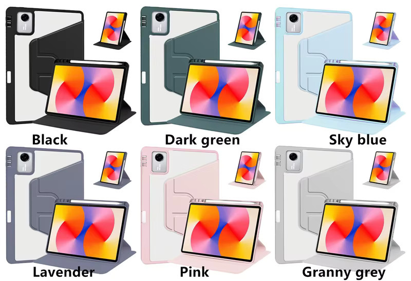 Transparente Acryl-Hülle für Lenovo Idea Tab 11 TB336FU und Xiaoxin Pad 11 2025 TB335FC mit Stifthalter und 360-Grad-Drehung - Bild 3