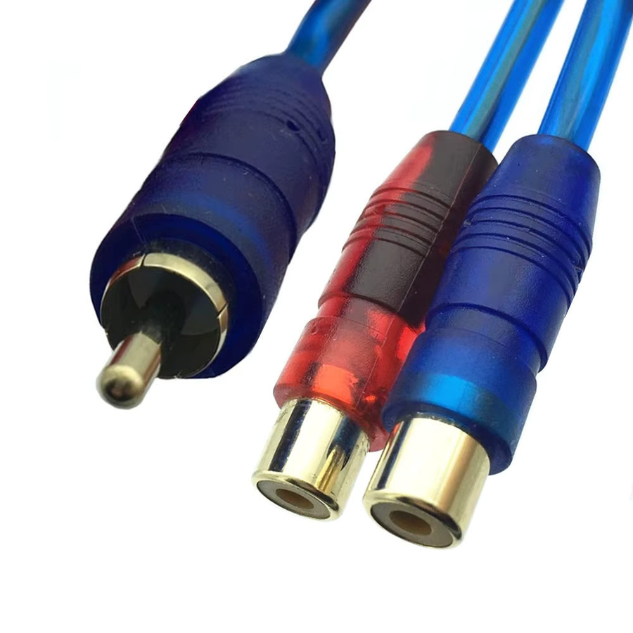 RCA-Stecker auf RCA-Buchse Splitter Stereo-Audio-Y-Adapterkabel für Auto und Verstärker - Bild 4
