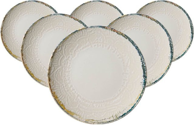 Ritzenhoff & Breker Dessertteller Alfonso aus Keramik, Weiß, 6er Set, Durchmesser: 20,5 cm - Bild 1