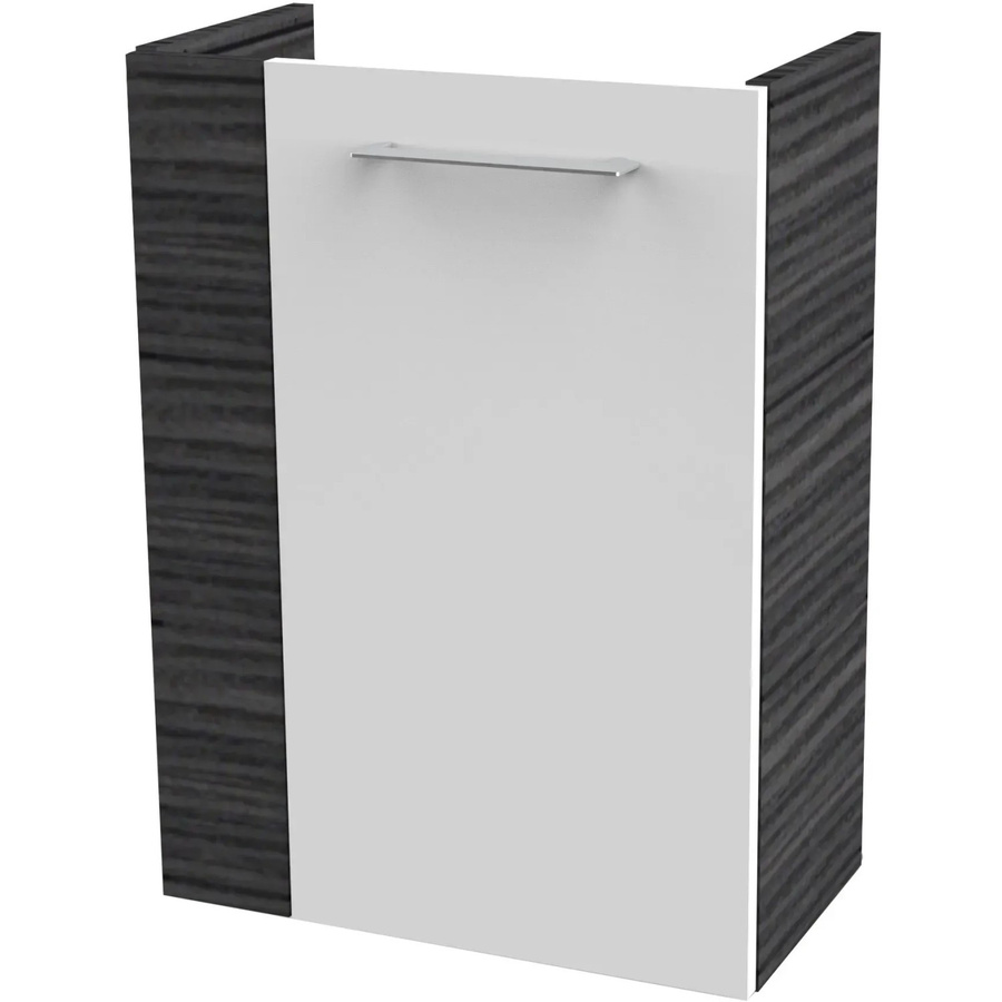 Fackelmann Waschbeckenunterschrank SBC Gäste Bad, Dark Oak/Weiß, Hochglanz, B/H/T: 44 x 60 x 24,3 cm - Bild 2