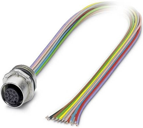 Phoenix Contact 1556252 Sensor-Aktor-Einbausteckverbinder M12 Buchse mit 12 Polen und 0,50 m Kabel in Mehrfarbig - Bild 1