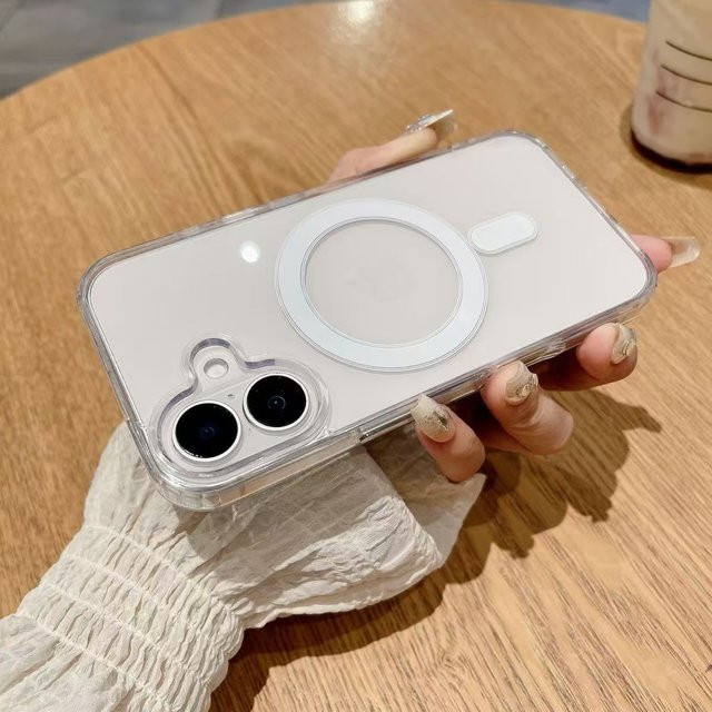 Transparente MagSafe Schutzhülle für iPhone 17 16 15 14 13 12 11 Pro Max Plus Air – Stoßfeste Kristallhülle für kabelloses Laden - Bild 1