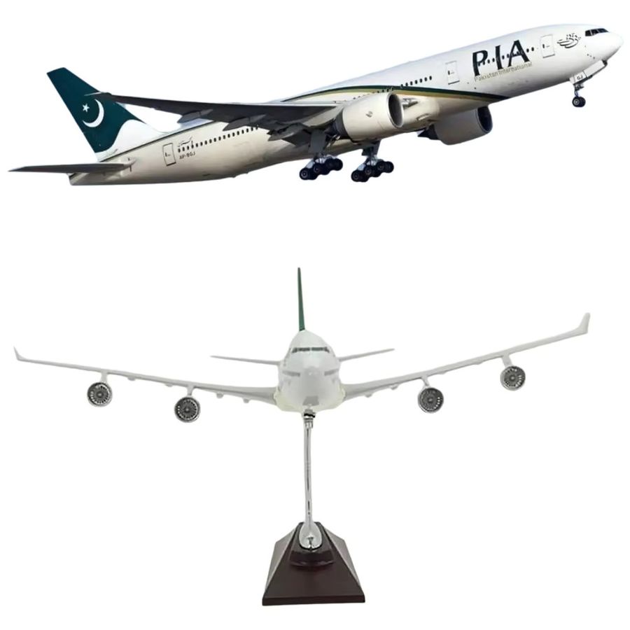 ZOCO Modellflugzeug Pakistan Airlines Boeing 747 im Maßstab 1:160 aus Harz und Resin ABS - Bild 4