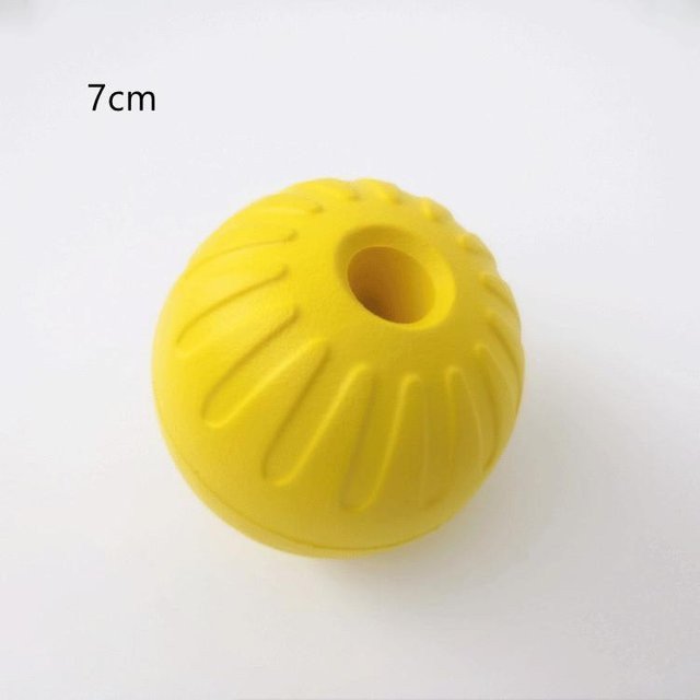 Love Home Garden Unzerstörbarer Vollgummiball, Kauspiel, gelb, 7 cm - Bild 1